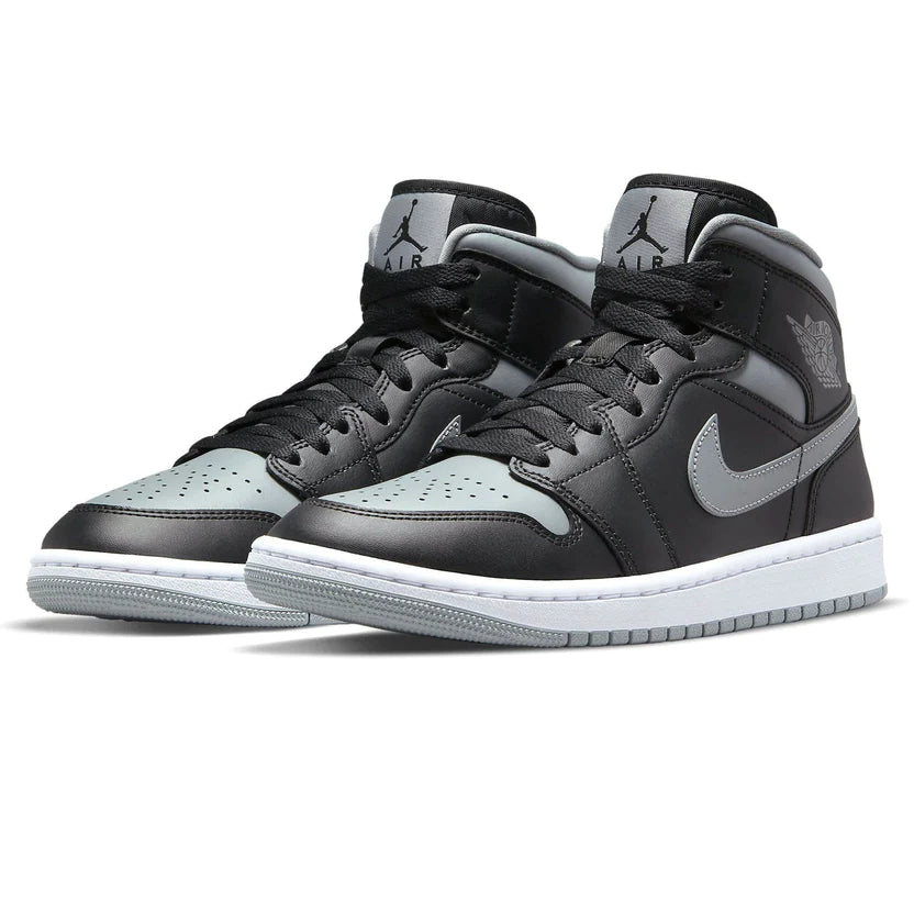 Double Boxed  219.99 Nike Air Jordan 1 Mid Shadow Black Grey (W) Double Boxed