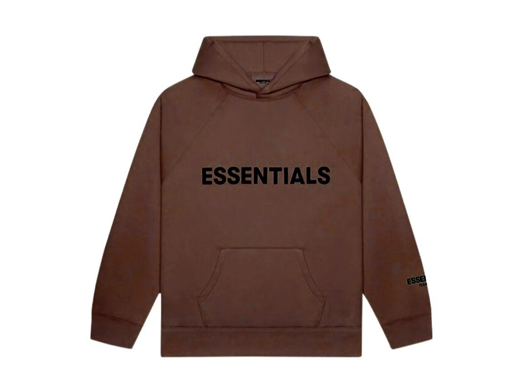Double Boxed hoodie 349.99 FEAR OF GOD ESSENTIALS PULLOVER HOODIE RAIN DRUM BROWN Double Boxed
