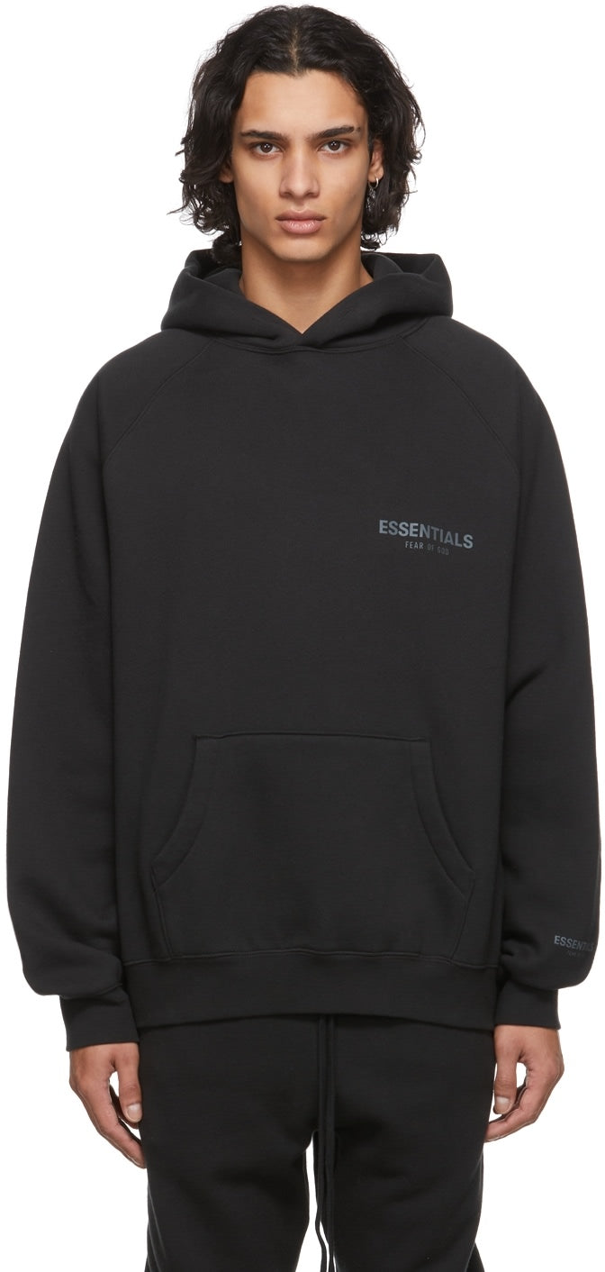 FEAR OF GOD ESSENTIALS CORE PULLOVER HOODIE BLACK – Double Boxed