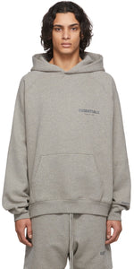 Double Boxed hoodie 149.99 FEAR OF GOD ESSENTIALS CORE PULLOVER HOODIE DARK HEATHER OATMEAL Double Boxed