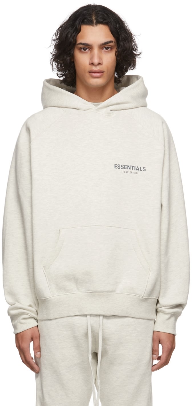 Double Boxed hoodie 159.99 FEAR OF GOD ESSENTIALS CORE PULLOVER HOODIE LIGHT OATMEAL Double Boxed