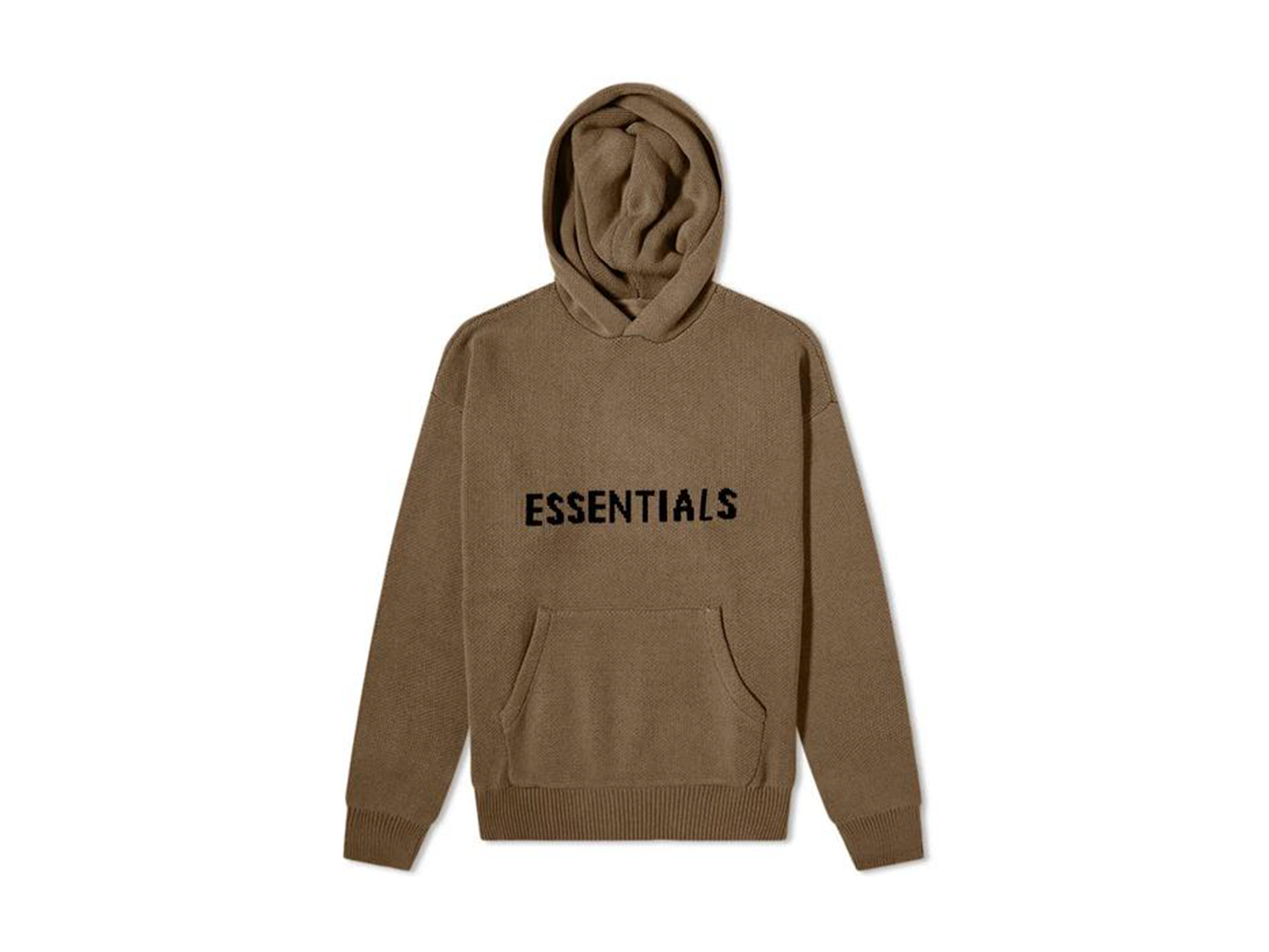 Double Boxed hoodie 249.99 FEAR OF GOD ESSENTIALS SS21 PULLOVER KNIT HOODIE HARVEST Double Boxed