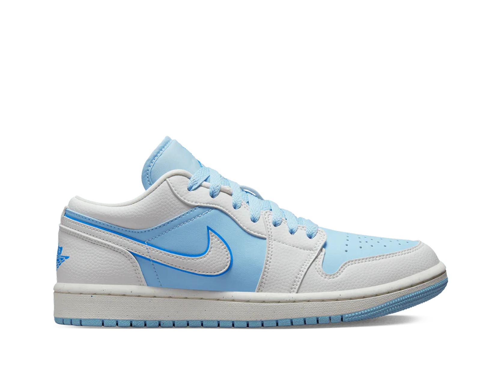 Double Boxed  199.99 Nike Air Jordan 1 Low Reverse Ice Blue (W) Double Boxed
