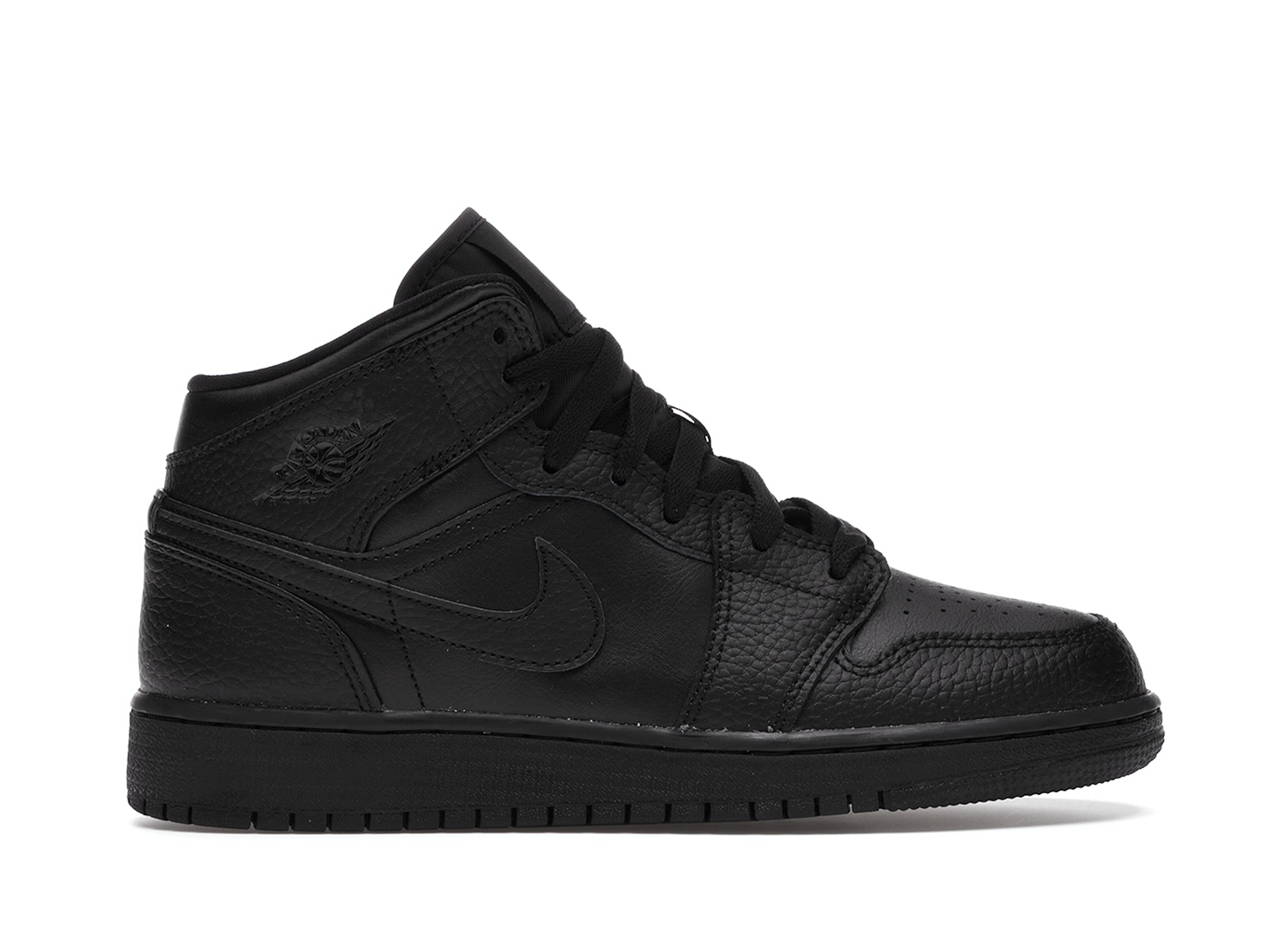 Double Boxed  99.99 Nike Air Jordan 1 Mid Triple Black (GS) Double Boxed