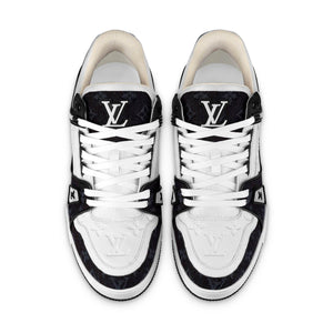 Lv trainer leather low trainers Louis Vuitton Blue size 43 EU in