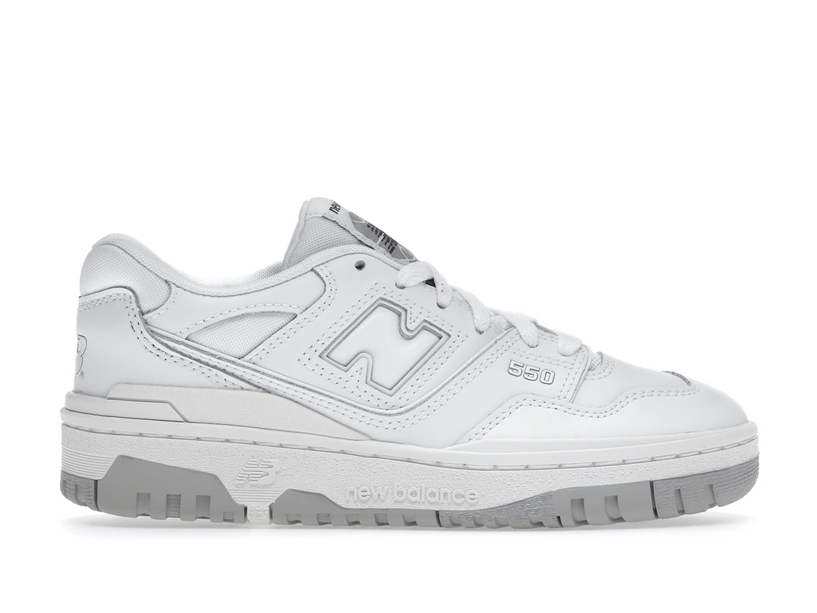 Double Boxed  199.99 New Balance 550 White Grey (GS) Double Boxed