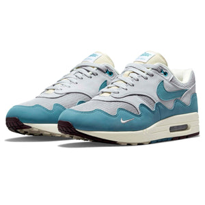 Double Boxed  384.99 Nike x Patta Air Max 1 Waves Noise Aqua Blue Double Boxed