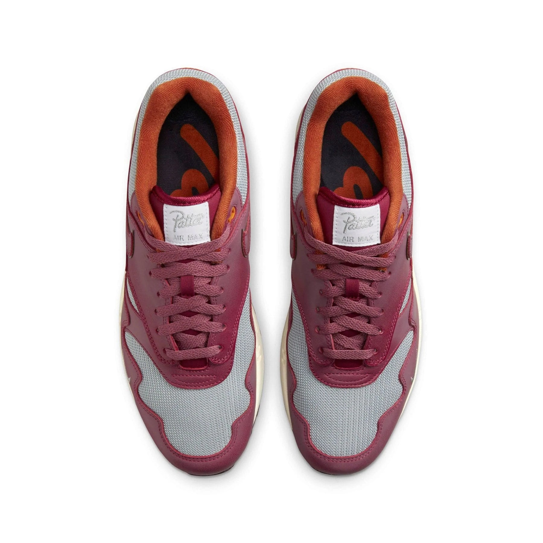 Double Boxed  299.99 Nike x Patta Air Max 1 Waves Rush Maroon Double Boxed