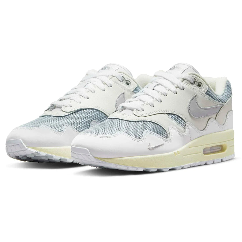 Double Boxed  434.99 Nike x Patta Air Max 1 Waves Summit White Double Boxed