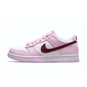 Double Boxed  249.99 Nike Dunk Low Pink Foam Red White 'Valentines Day' Double Boxed