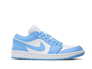 Double Boxed  450.00 Nike Air Jordan 1 Low UNC White (W) Double Boxed