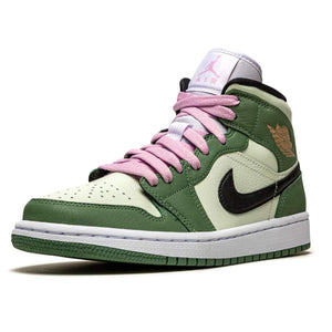 Air jordan 1 green and pink cheap