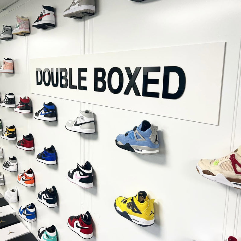 Double Boxed wall sign and trainer collection